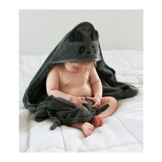 Baby hooded towel – dark green