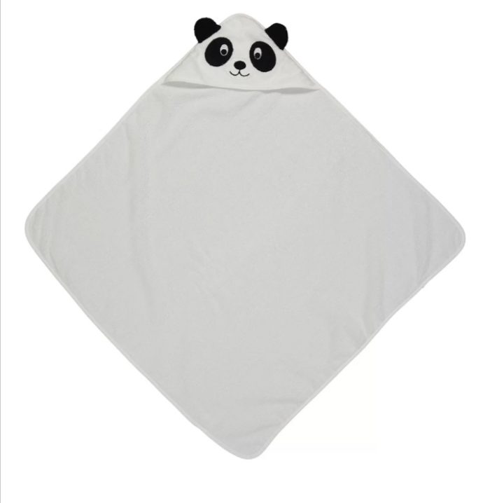 Baby hooded towel - white sample